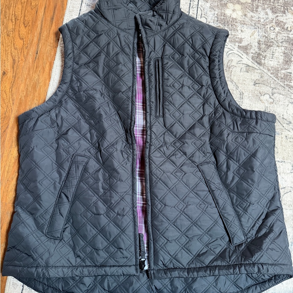 Black Quilted Vest